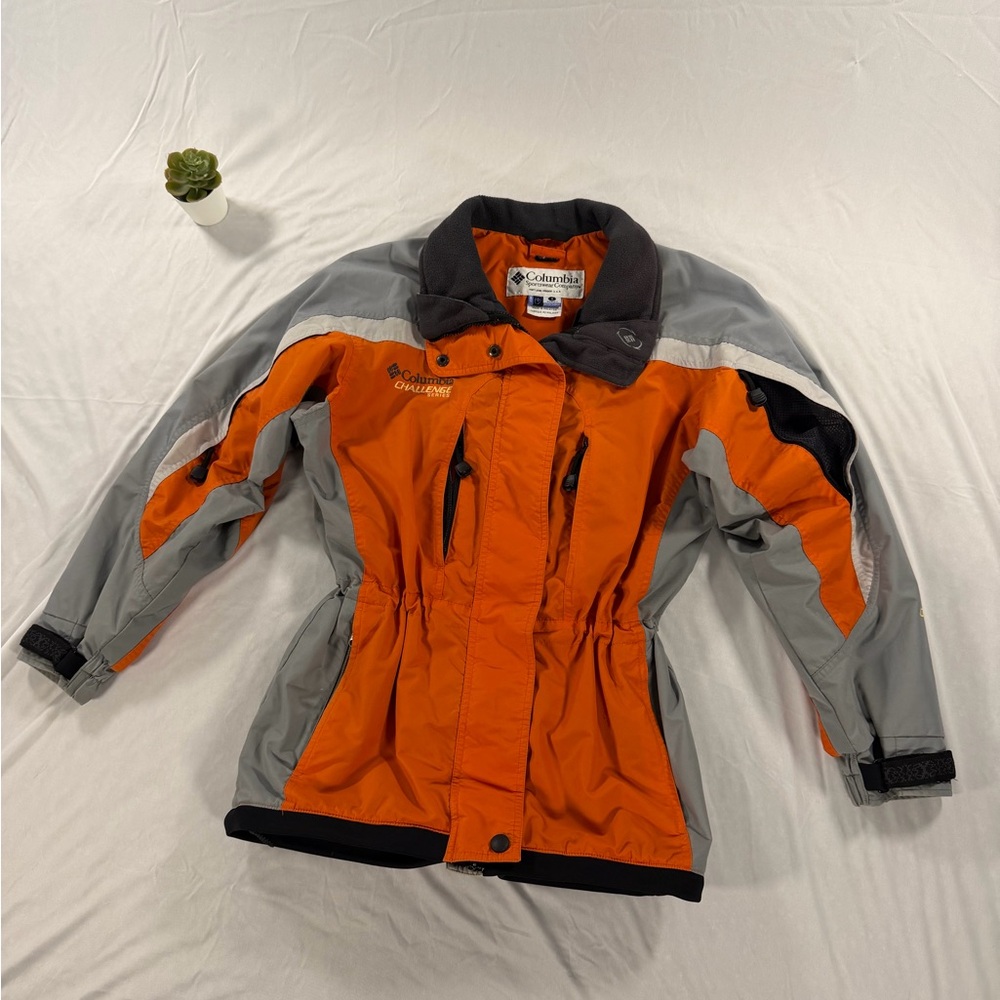 Vintage Columbia Challenge Series Jacket Core Women’s Size S Orange Grey Rare